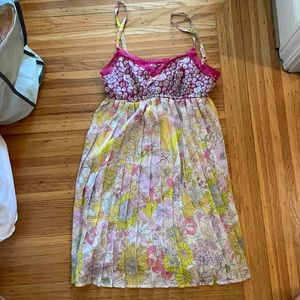 Vintage pleated sheer summer dress!!